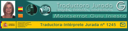 Traductora jurada d'anglès, espanyol i català.